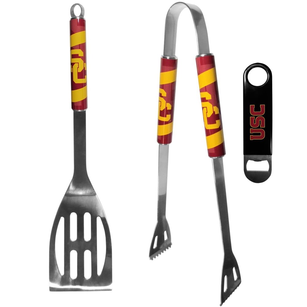 Siskiyou C2BQ53LBO Unisex NCAA USC Trojans 2 Piece BBQ Set & Bottle Opener - One Size