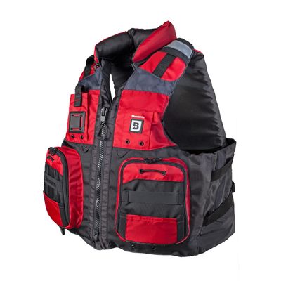 BLUESTORM Classic Life Jacket PFD for Adults - US Coast Guard (USCG) Approved Type 3 Life Vest Preserver for Fishing, Kayaking, & More (Nitro Red, S/M)