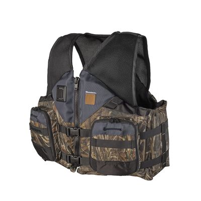 BLUESTORM Sportsman Life Jacket PFD for Adults - US Coast Guard (USCG) Approved Type 3 Life Vest Preserver for Fishing, Kayaking, & More (Max5 Camo, L/XL)