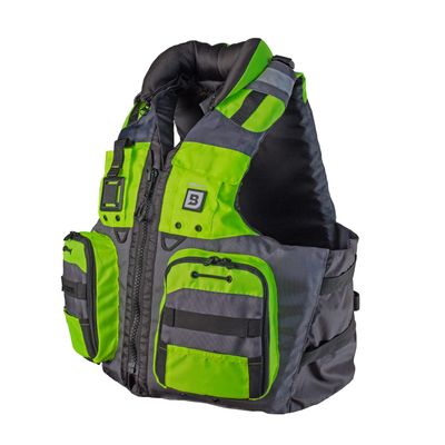 BLUESTORM Classic Life Jacket PFD for Adults - US Coast Guard (USCG) Approved Type 3 Life Vest Preserver for Fishing, Kayaking, & More (Hi-Vis Green, S/M)