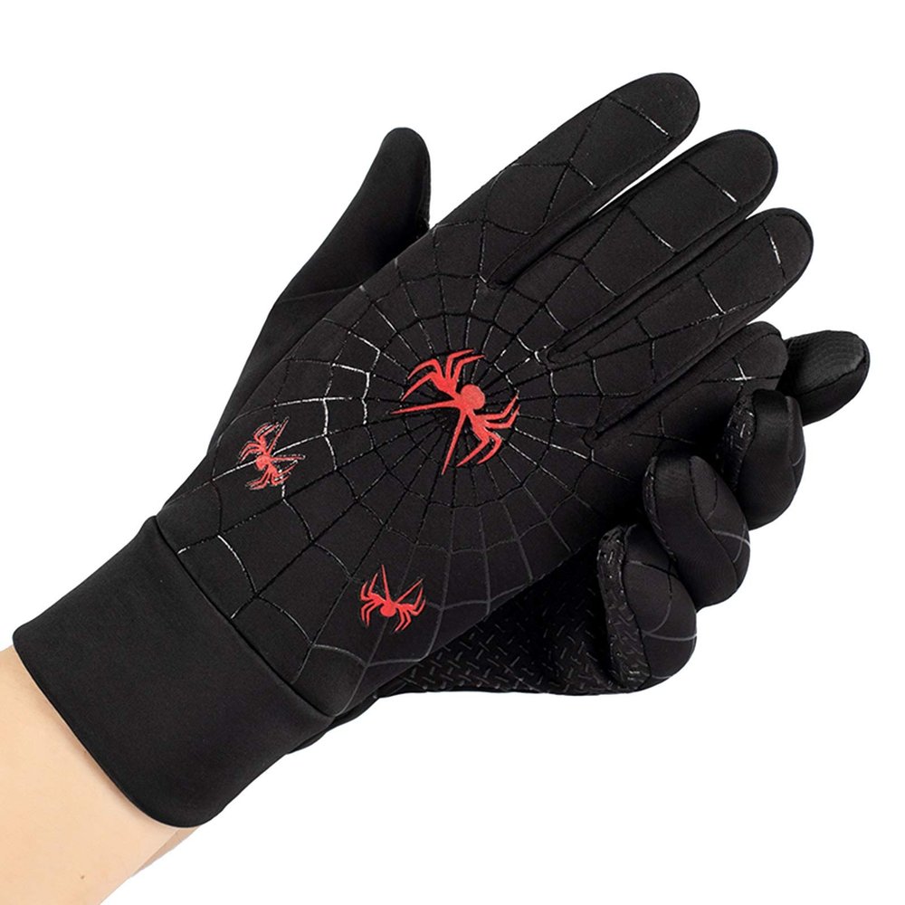 FUFU Gloves Cycling Gloves Touch Screen Anti-Slip Thickend Warm Sports Gloves (Color : Red)