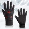 FUFU Gloves Cycling Gloves Touch Screen Anti-Slip Thickend Warm Sports Gloves (Color : Red) view 2