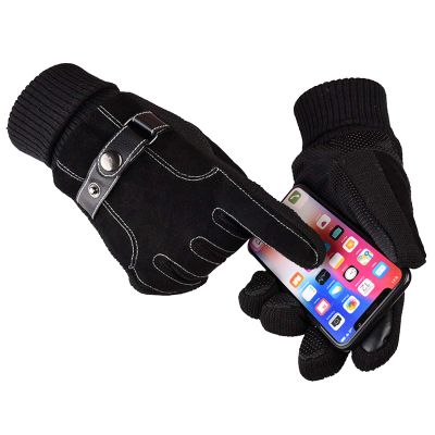 FUFU Gloves Waterproof Ski Gloves,Winter Gloves Touchscreen Gloves Thermal Gloves, for Ski Riding Running Motorcycle (Color : Black)