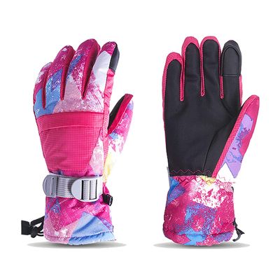 FUFU Gloves Warm Gloves Windproof Ski Gloves Bike Gloves Motorcycle Gloves Touch Screen Non-Slip Winter Gloves (Color : D, Size : M)