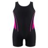 Loloda Kids Girls Boyleg Racerback Short Jumpsuit Swimsuit One Piece Beach Sports Athletic Bathing Suit Rose_Red 8 Years view 1