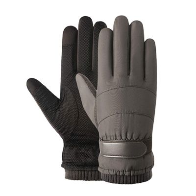 FUFU Gloves Winter Warm Gloves, Touch Screen Gloves, Waterproof and Windproof Bicycle Gloves, Daily Use (Color : Gray, Size : XXL)