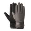 FUFU Gloves Winter Warm Gloves, Touch Screen Gloves, Waterproof and Windproof Bicycle Gloves, Daily Use (Color : Gray, Size : XXL) view 1