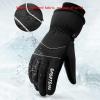 FUFU Gloves Winter Gloves Warm Gloves Thick Lining Gloves Non-Slip Touch Screen Gloves Outdoor Cycling Running (Color : Gray, Size : L) view 3