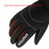 FUFU Gloves Winter Gloves Warm Gloves Thick Lining Gloves Non-Slip Touch Screen Gloves Outdoor Cycling Running (Color : Gray, Size : L) view 4