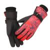 FUFU Gloves Winter Gloves, Men Women Thermal Waterproof Windproof Gloves for Cycling, Motorcycle, Skiing (Color : Red) view 1