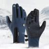 FUFU Gloves Anti-Slip Winter Gloves Wind Cold Protection Gloves, Riding Gloves Suitable for Cycling, Driving, Running and Fishing (Color : Blue, Size : S) view 2