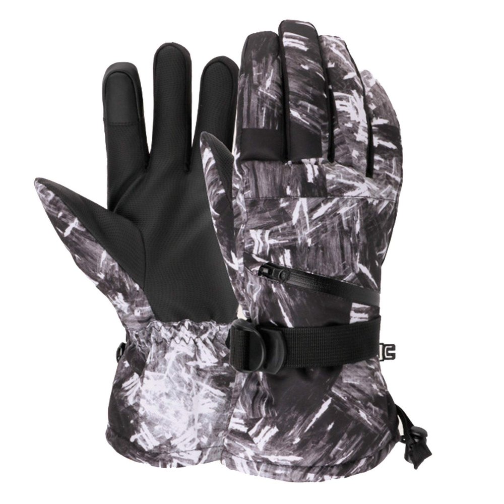 FUFU Gloves Winter Warm Gloves, Touch Screen Ski Gloves, Bicycle Running, Hiking, Hiking, Driving Motorcycle (Color : C, Size : S)