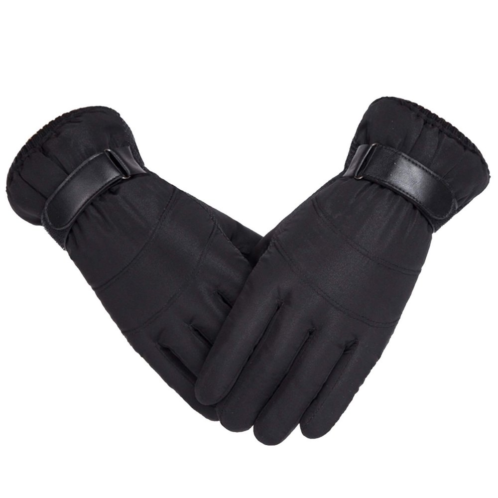 FUFU Gloves Winter Thermal Gloves, Touch Screen Anti-Slip Cycling Gloves Lightweight Running Gloves Warm Liner Gloves (Color : Black)