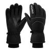 FUFU Gloves Winter Gloves Warm Gloves Thick Lining Gloves Non-Slip Touch Screen Gloves Outdoor Cycling Running (Color : Black, Size : L) view 1