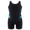 Loloda Kids Girls Boyleg Racerback Short Jumpsuit Swimsuit One Piece Beach Sports Athletic Bathing Suit Blue 14 Years view 1