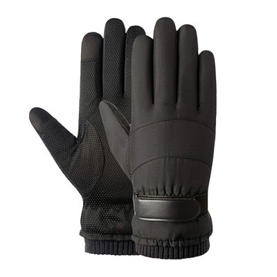FUFU Gloves Winter Warm Gloves, Touch Screen Gloves, Waterproof and Windproof Bicycle Gloves, Daily Use (Color : Black, Size : S)