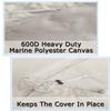 Marine Grade Boat Center Console Cover, Waterproof Heavy Duty 600D Polyester Canvas, Grey (M) view 4