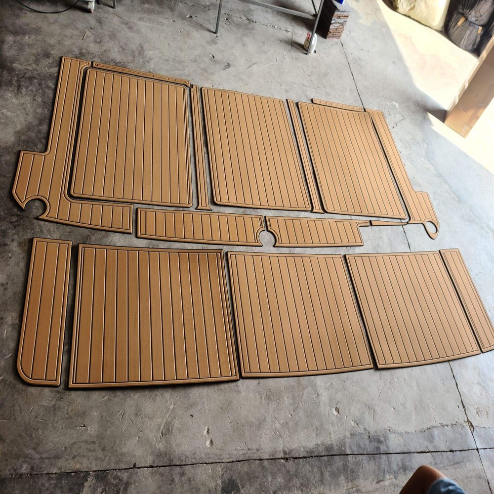 Boat EVA Faux Teak Decking Floor Compatible with 1987 Bayliner 4550 Swim Platform Cockpit