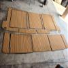 Boat EVA Faux Teak Decking Floor Compatible with 1987 Bayliner 4550 Swim Platform Cockpit view 1
