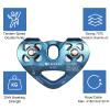 SEPEAK 30kN Tandem Speed Double Pulley, CE Certified Zip Line Trolley for Backyard Zipline, Mountaineering Climbing & Rock Rescue Lifting, Fits Cable up to 1/2 Inches/Holds Up to 6750lbs, Blue view 4