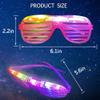 BATWEET 30 Pcs Glow In The Dark Glasses, 6 Colors LED Glasses Bulk Party Supplies for Kids and Adults, Glow Neon Party Favors Toys for Carnival Halloween Christmas Birthday Wedding view 2