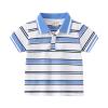 Alvivi Toddler Baby Boys Summer T-Shirt Tops Short Sleeve Turndown Collar Button-up Striped Shirt Blue 5-6 Years view 1