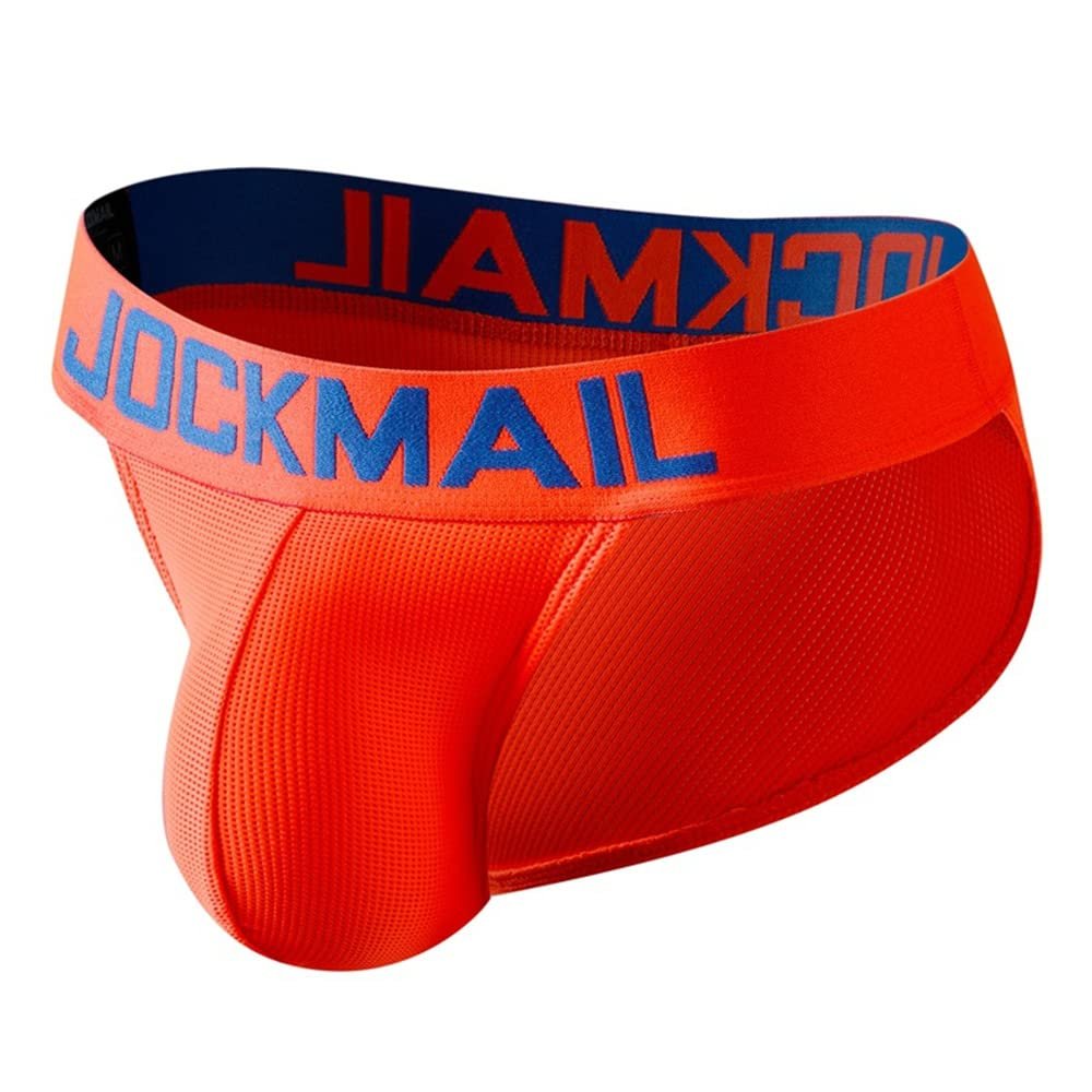 JOCKMAIL Mens Briefs Underwear Rainbow Comfort Men Underwear Briefs Men Underpants (Medium, Orange1)
