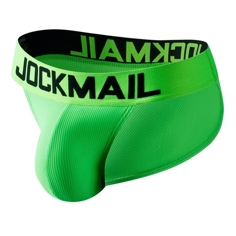 JOCKMAIL Mens Briefs Underwear Rainbow Comfort Men Underwear Briefs Men Underpants (Large, Green1)