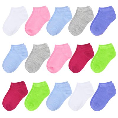 BOOPH Kids Socks for Boys Girls Low Cut Athletic Ankle Socks 9-12 Years Multi05