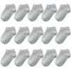 BOOPH Kids Socks for Boy Girls Low Cut Athletic Ankle Socks 9-12 Years Gray view 1