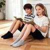 BOOPH Kids Socks for Boy Girls Low Cut Athletic Ankle Socks 9-12 Years Gray view 2