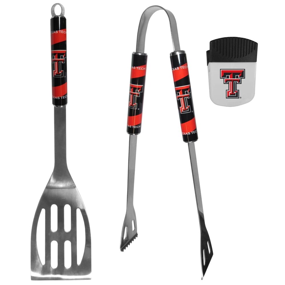 Siskiyou C2BQ30PMC Unisex NCAA Texas Tech Raiders 2 Piece BBQ Set & Chip Clip - One Size