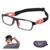 SooGree Sport Safety Goggles Glasses Racquetball Basketball Goggles Sports Eyewear Protective Glasses Lens Replaceable Scratch Resistant Protective Eyewear (8040 Black frame Red pad) view 1