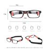 SooGree Sport Safety Goggles Glasses Racquetball Basketball Goggles Sports Eyewear Protective Glasses Lens Replaceable Scratch Resistant Protective Eyewear (8040 Black frame Red pad) view 2