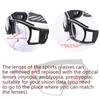 SooGree Sport Safety Goggles Glasses Racquetball Basketball Goggles Sports Eyewear Protective Glasses Lens Replaceable Scratch Resistant Protective Eyewear (8040 Black frame Red pad) view 3