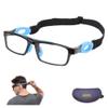 SooGree Sport Safety Goggles Glasses Racquetball Basketball Goggles Sports Eyewear Protective Glasses Lens Replaceable Scratch Resistant Protective Eyewear (8040 Black frame Blue pad) view 1