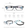 SooGree Sport Safety Goggles Glasses Racquetball Basketball Goggles Sports Eyewear Protective Glasses Lens Replaceable Scratch Resistant Protective Eyewear (8040 Black frame Blue pad) view 2
