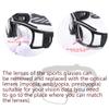 SooGree Sport Safety Goggles Glasses Racquetball Basketball Goggles Sports Eyewear Protective Glasses Lens Replaceable Scratch Resistant Protective Eyewear (8040 Black frame Blue pad) view 3