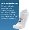 Balega Hidden Comfort No-showHeel Tab, Running Socks for Men and Women (White & Black & Charcoal Medium, Set of Socks) view 4
