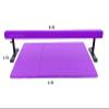 Athletic Bar 8FT Adjustable Acrobatic Tube Beam with 6FT x 4FT Gymnastics Tumble Mat for Kids/Adults, High and Low Level Suede Balance Beam Gymnastics Competition Training Beam Expandable Legs, Purple view 4
