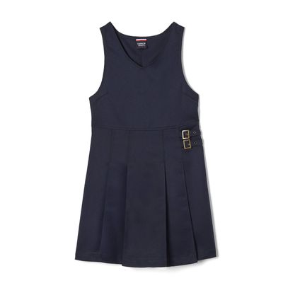 French Toast Girls Double Buckle Jumper, Navy, 18.5