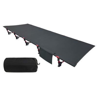 Sutekus Portable Camping Cot Sleeping Cot Ultralight Backpacking Cot Bed for Outdoor Hiking Travel Beach Mountaineering (Black)