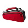 Wilson Clash V2 Super Tour Tennis Racket Bag - Red/Black, Holds up to 6 Rackets view 2