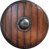 Vintage Armor Wooden Shield Enactment Mount Riveting 14 Gauge Steel with Wooden Handle Knights Adult Buckler Shields view 1