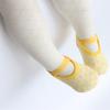 BULINGNA Toddler Baby Girl Non Skid Socks, Polka Dot No Show Socks with Strap Low Cut Anti Slip Grip Slippers for Baby 1-3T (Yellow) view 3