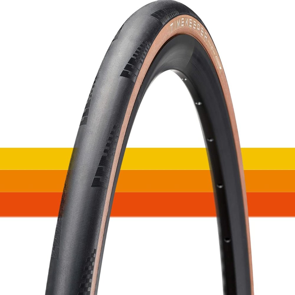 AMERICAN CLASSIC Road Bike Tire, Replacement Tire for Road Bicycle, Road Racing - Timekeeper, 700 x 25c, 700 x 28c, 700 x 30c (700 x 25c - Tan - Tube Type)
