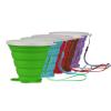 SEN-qiaolu Silicone Collapsible Travel Cup Silicone Folding Camping Cup with Lids Expandable Drinking Cup for Outdoor Drinking (Color : 5pc) view 1