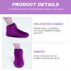 LIOOBO Ice Skate Boot Cover Purple: Polyester Skating Boot Cover Washable Skate Shoes Protector for Outdoor Skating 1 Pair view 3