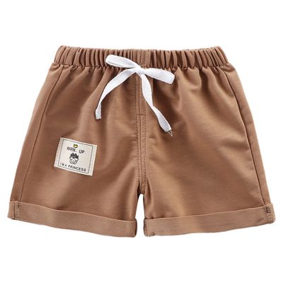 ACSUSS Baby Boy Girl Basketball Jersey Shorts Elastic Waistband Bottoms Drawstring Jogger Pants Khaki 12-18 Months