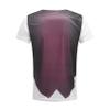 YONGHS Mens Fake Tuxedo T-Shirt Short Sleeve Printed Vest Tie Tux Shirt Fancy Dress Costume Shirt Burgundy 3X-Large view 2